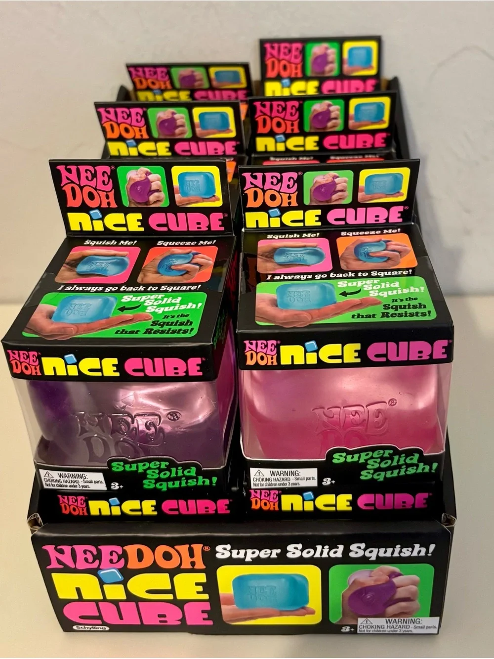 Schylling NeeDoh Nice Cubes Set of 12 + Display Box